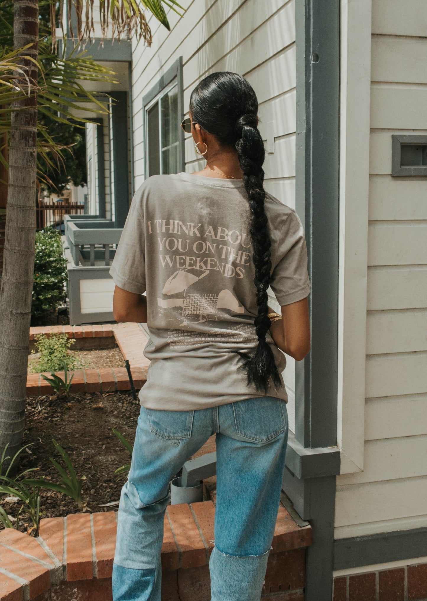 i think about you on the weekends tee