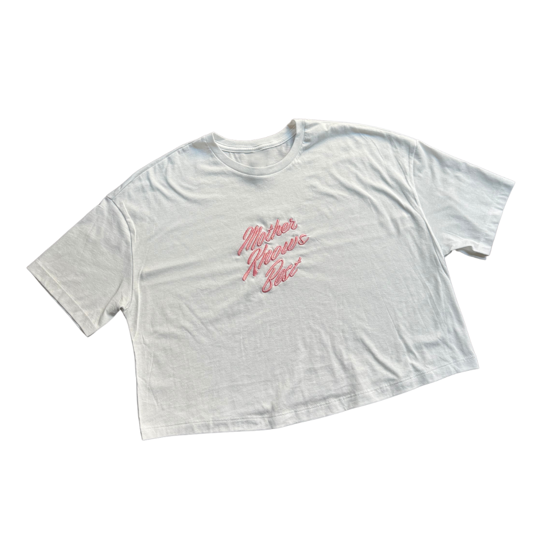 mother knows best cropped tee