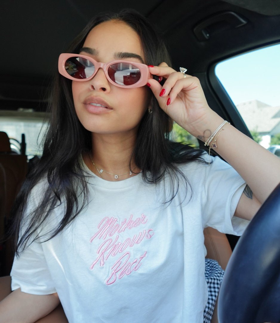 mother knows best cropped tee
