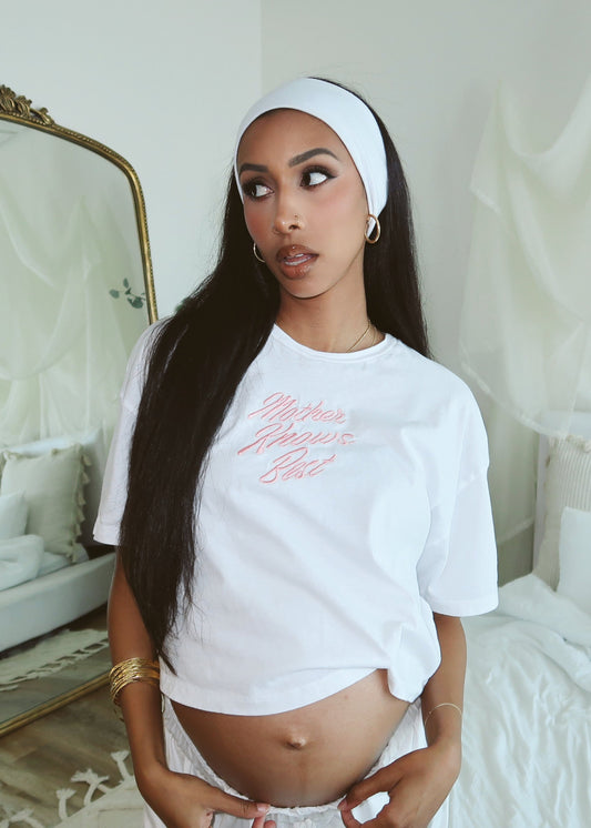 mother knows best cropped tee